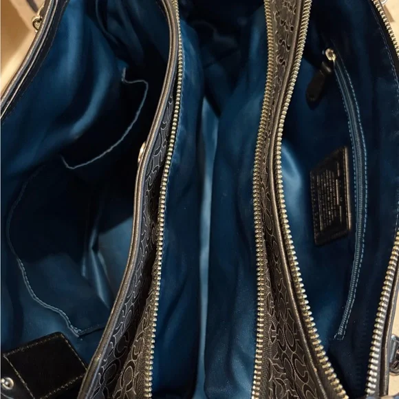 Coach Dark Gray Signature Shoulder Bag - Picture 5 of 5